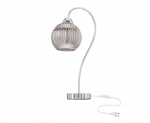 Stalinis &scaron;viestuvas Candellux Cesar sidabrinis stiklas/metalinis E27 40W