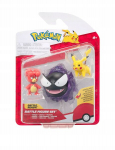 Pokemon kovos figūrėlės Magby, Gastly, Pikachu - 3 vnt.