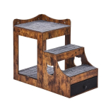 Gyvūnų lova su laiptais ir laikymo vieta Vevor LT-MKT01, 830x450x675 mm, ruda