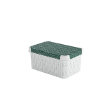 Curver daiktadėžė Deco Stokholm, 29,5&times;19,5&times;13,5 cm, balta/žalia