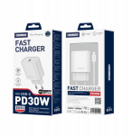 Įkroviklis Usb-c Pd 30w su laidu, greitas įkrovimas