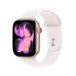 Apple Watch Series 11&nbsp;GPS&nbsp;46mm&nbsp;Rose Gold Aluminium Case with Light Blush Sport Band - S/M - MEV64ET/A