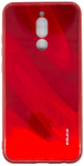 Evelatus Xiaomi Redmi 8 Water Ripple Full Color Electroplating Tempered Glass Case Red