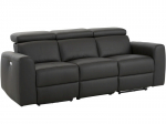 Sofa su elektrine poilsio funkcija Notio Living Capena, dirbtinė oda, ruda