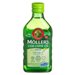 Maisto papildas skysti žuvų taukai M&ouml;ller's obuolių skonio, 250 ml