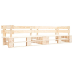 Dvivietė sodo sofa i&scaron; palečių, ruda