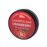Kietas plaukų ir kūno &scaron;ampūnas "cranberry" (in aluminium jar) Saules Fabrika, 60g