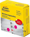 Avery apvalios etiketės, 10mm, rožinės, 800 vnt.