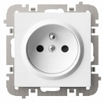 Vienvietis elektros lizdas Vestra 3833-10 baltas