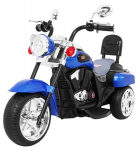 Vaiki&scaron;kas elektrinis motociklas NightBike Chopper, mėlynas