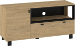 TV staliukas Meblocross Vegas, 60x120x42 cm, juoda/ruda