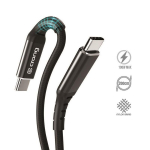 &bdquo;Crong Armor Link&ldquo; &ndash; i&scaron; USB-C į USB-C 100 W 5A pintas laidas Maitinimo tiekimas Greitas įkrovimas 200 cm (juodas)