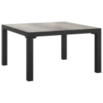 vidaXL Sodo kavos staliukas, pilkos spalvos, 55x55x31cm, DPC/plienas