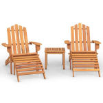 Lauko baldų komplektas vidaXL adirondack, rudas