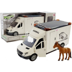 Žirgo transportavimo sunkvežimis Lean Toys, baltas