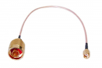 Jungtis Pigtail RP-SMA į N-Male