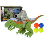 Dinozauras su katapulta LeanToys, žalias