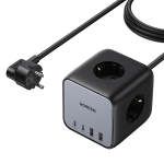 Įkroviklis Ugreen, 2x USB-C, 2x USB-A, 1.8 m, juodas