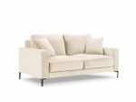 Dvivietė velvet sofa Venus, &scaron;v. smėlio spalva