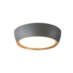 Lubų lempa Candellux Abruzzo 14-24114 24W LED pilka, medinė, su baltu difuzoriumi