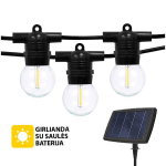 Lauko lempučių girlianda su saulės baterija Tonro Glow, 12.25m