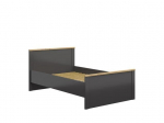 Lova Black Red White Hesen, 120x200 cm, pilka/ruda