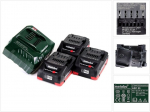 Akumuliatorius Metabo, 18 V, 3 vnt., su įkrovikliu