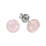 Sidabriniai auskarai moterims DiamondSky Classic Rose Water Opal su Swarovski kristalais DS02A917