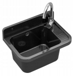 Kriauklė, virtuvės mai&scaron;ytuvas Granitan, juoda