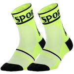 Dviračių kojinės pralaidžios orui elastingos L geltonos/juodos spalvos, L