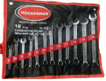 Kombinuotų veržliarakčių rinkinys Rockforce, 12 vnt.