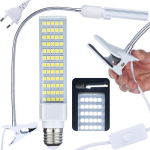 Mikroskopo &scaron;viestuvas &ndash; 60x LED, Lankstus 46 cm kaklas, Galia 20 W, Metalinis spaustukas
