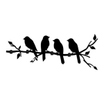 Kabykla Sitting Birds, juoda