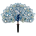 Sodo dekoracija Aberto Design Peacock V2, 60x38 cm, mėlyna
