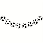 Futbolo vėliavų girliandų rinkinys