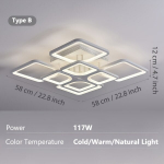LED lubų &scaron;viestuvas su pulteliu, Balta-FX4-4