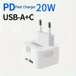 20W USB C kroviklis dviem jungtimis