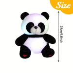 &Scaron;viečiantis panda LED pliu&scaron;inis žaislas naktinei &scaron;viesai., 25 cm / 9,8 colio