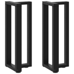 Konsolės stalo kojos, 2 vnt., juoda, 38x25x(72-73)cm, plienas