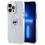Karl Lagerfeld IML Metal Choupette Head MagSafe dėklas iPhone 13 Pro &ndash; baltas