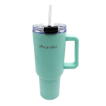 Termo puodelis su rankena ir &scaron;iaudeliu, 1200 ml, žalias