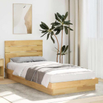 Lovos rėmas su galvūgaliu be čiužinio 75x190 cm ąžuolo masyvo
