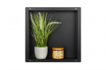 WALL-BOX No Rim Black - Nerėminė įleidžiama lentyna juoda 30x30x10 cm