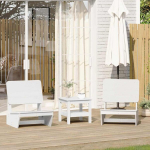 Sodo kėdės 2 vnt baltos 60x64x70,5 cm pu&scaron;ies masyvo