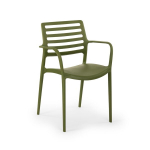 Lauko kėdė Tilia Louise XL plastikinė, žalia, klasikinio dizaino