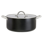 Ambition puodas Ribs, 28 cm, 7.4 l, juodas