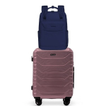 WINGS SKY003 + CRAKE 20&Prime; &ndash; kuprinė 40&times;25&times;12 cm ir lagaminas 54&times;39&times;20 cm, TSA užraktas, 360&deg; ratukai