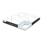 Čiužinys Home4You Kuka Memory Foam, 90x200x20cm, baltas/juodas