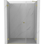 Du&scaron;o durys Mexen Lunar-B, kairė, 120 cm, transparent/brushed gold