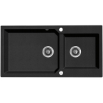 Granitinė virtuvinė plautuvė Laveo Milos SPM_7209, Black